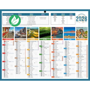 Bouchut Calendrier bancaire Planète - 21 x 26,5 cm - 2026 Bouchut Calendrier bancaire Planète - 21 x 26,5 cm - 2026