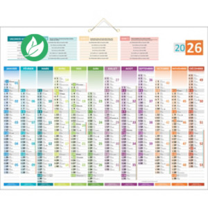 Bouchut Calendrier bancaire Uni-Compact - 43 x 55 cm - 2026 Bouchut Calendrier bancaire Uni-Compact - 43 x 55 cm - 2026