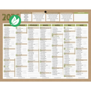Bouchut Calendrier mural annuel Natura - 21 x 26,5 cm - 2026 Bouchut Calendrier mural annuel Natura - 21 x 26,5 cm - 2026