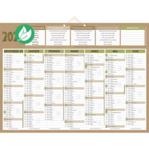 Bouchut Calendrier mural annuel Natura - 40,5 x 55 cm - 2026 Bouchut Calendrier mural annuel Natura - 40,5 x 55 cm - 2026