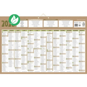 Bouchut Calendrier mural annuel Natura - 43 x 65 cm - 2026 Bouchut Calendrier mural annuel Natura - 43 x 65 cm - 2026