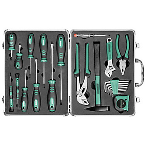 BRÜDER MANNESMANN GREEN LINE BRÜDER MANNESMANN Kit d'outils, 24 pièces, dans un coffret BRÜDER MANNESMANN GREEN LINE BRÜDER MANNESMANN Kit d'outils, 24 pièces, dans un coffret