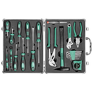 BRÜDER MANNESMANN GREEN LINE BRÜDER MANNESMANN Kit d'outils, 24 pièces, dans un coffret