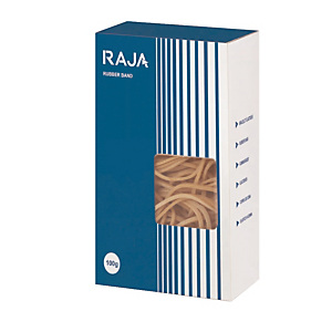 Bracelets caoutchouc Raja, 80 x 2 mm, boite 100G, environ 185 élastiques Bracelets caoutchouc Raja, 80 x 2 mm, boite 100G, environ 185 élastiques