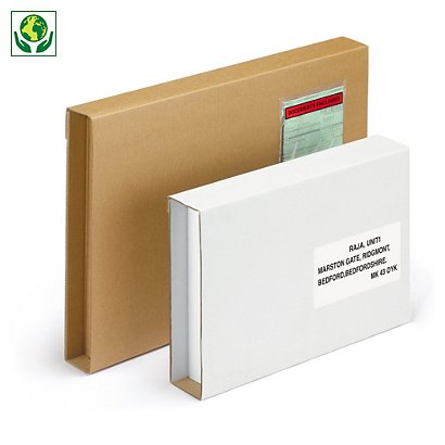 Braune Buchverpackungen mit Haftklebeverschluss RAJA, 310 x 430 mm - 1
