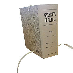 BREFIOCART Faldone - legacci incollati - per Gazzetta Ufficiale - juta - 31x22 cm - dorso 10 cm - paglia