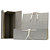 BREFIOCART Scatola archivio in legno - con fettuccia - 38x27 cm - dorso 12 cm - grigio - 2