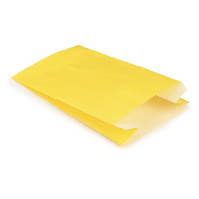 Bright kraft paper gift bags, yellow, 180x330x60mm, pack of 250 - 1