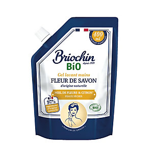 BRIOCHIN Recharge de savon mains Briochin bio miel de fleurs et citron 400 ml