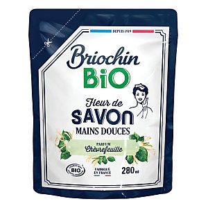 BRIOCHIN Savon mains liquide Briochin Bio chèvrefeuille, recharge 280 ml
