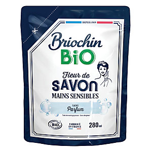 BRIOCHIN Savon mains liquide Briochin Bio sans parfum, recharge 280 ml