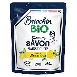 BRIOCHIN Savon mains liquide Briochin Bio zeste de citron, recharge 280 ml