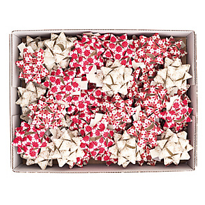 BRIZZOLARI Stelle di nastro carta erba - 15 mm x diam. 6,5 cm - fantasie assortite natale - conf. 50 pezzi BRIZZOLARI Stelle di nastro carta erba - 15 mm x diam. 6,5 cm - fantasie assortite natale - conf. 50 pezzi