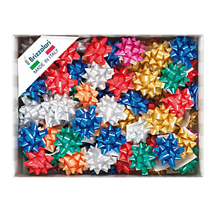 BRIZZOLARI Stelle di nastro liscio 6800 - 10 mm x diam. 5 cm - colori natalizi assortiti - conf. 100 pezzi BRIZZOLARI Stelle di nastro liscio 6800 - 10 mm x diam. 5 cm - colori natalizi assortiti - conf. 100 pezzi