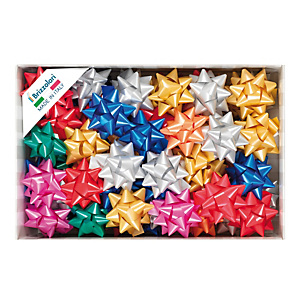BRIZZOLARI Stelle di nastro liscio 6800 - 19 mm x diam. 9 cm - colori natalizi assortiti - conf. 70 pezzi BRIZZOLARI Stelle di nastro liscio 6800 - 19 mm x diam. 9 cm - colori natalizi assortiti - conf. 70 pezzi