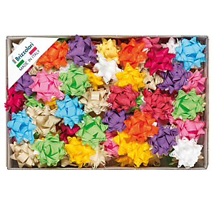 BRIZZOLARI Stelle in Rafia sintetica - 14 mm - colori primaverili assortiti - conf. 100 pezzi BRIZZOLARI Stelle in Rafia sintetica - 14 mm - colori primaverili assortiti - conf. 100 pezzi