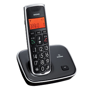 BRONDI Bravo Gold 2 Telefono cordless, Nero/Silver BRONDI Bravo Gold 2 Telefono cordless, Nero/Silver