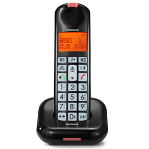 BRONDI Telefono cordless Bravo Moon, Nero BRONDI Telefono cordless Bravo Moon, Nero