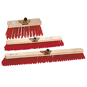 Brosserie Thomas - Tête de balai extérieur PVC monture bois 80 cm - Rouge