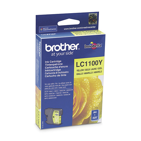 BROTHER Cartouche jet d'encre jaune LC1100 réf. fabricant : LC1100YBP - 1