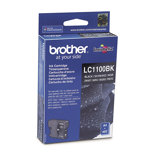 BROTHER Cartouche jet d'encre noir LC1100 réf. fabricant : LC1100BKBP - 1