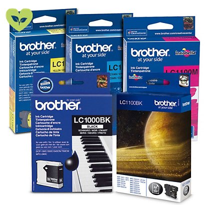 BROTHER Cartuccia inkjet LC1100, Nero + Colori, Multipack - 1