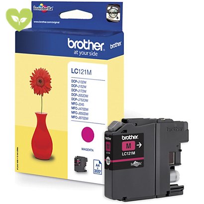 BROTHER Cartuccia inkjet LC121, Magenta, Pacco singolo - 1