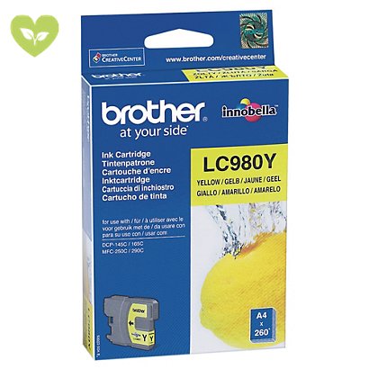 BROTHER Cartuccia inkjet LC980, Inchiostro Innobella™, Giallo, Pacco singolo - 1