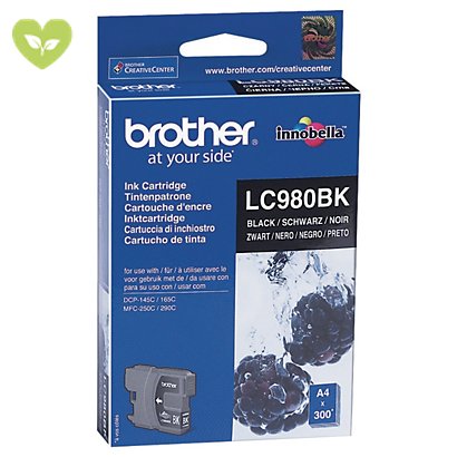 BROTHER Cartuccia inkjet LC980, Inchiostro Innobella™, Nero, Pacco singolo - 1