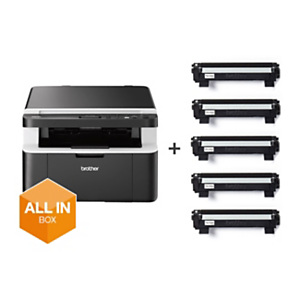 Brother DCP-1612W Pack imprimante multifonction laser noir et blanc A4 + 5 toners + garantie 3 ans Brother DCP-1612W Pack imprimante multifonction laser noir et blanc A4 + 5 toners + garantie 3 ans