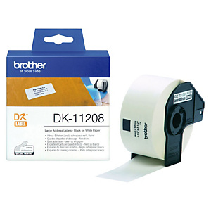 Brother DK-11208 etiquetas de dirección - 90 x 38 mm. Brother DK-11208 etiquetas de dirección - 90 x 38 mm.