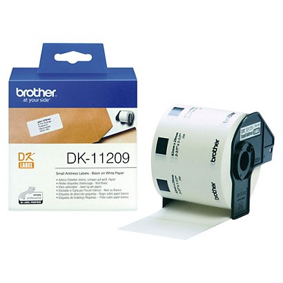 Brother DK-11209 Etiquetas de dirección, 29 x 62 mm, adhesivo permanente, blanco y negro - 1