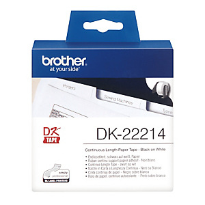 Brother DK-22214, Noir sur blanc, DK, Noir, Blanc, Thermique directe, Brother, Brother QL1050, QL1060N, QL500, QL500A, QL550, QL560, QL560VP, QL570, Q Brother DK-22214, Noir sur blanc, DK, Noir, Blanc, Thermique directe, Brother, Brother QL1050, QL1060N, QL500, QL500A, QL550, QL560, QL560VP, QL570, Q