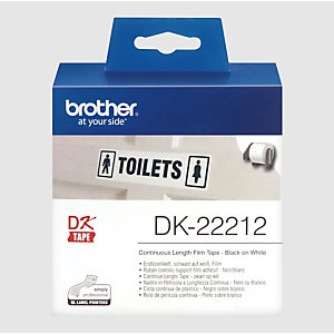 Brother DK22212, Cinta continua de película plástica, blanco, 62 mm x 15,24 m