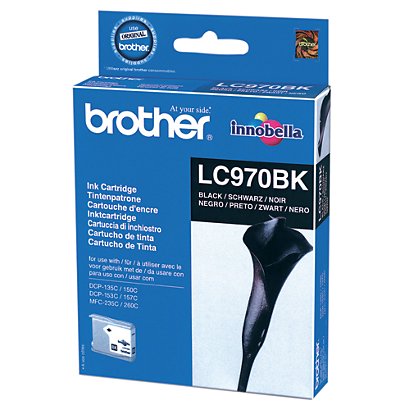 Brother LC-970BK, LC970BK, Cartucho de Tinta, Innobella, Negro - 1