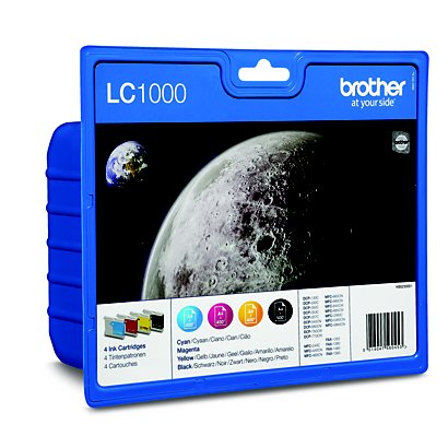 Brother LC1000 Cartouche d'encre originale - Pack Noir + Couleurs - 1