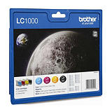Brother LC1000, LC-1000VALBP, Cartucho de Tinta, Innobella™, Negro, Amarillo, Cian, Magenta Brother LC1000, LC-1000VALBP, Cartucho de Tinta, Innobella™, Negro, Amarillo, Cian, Magenta