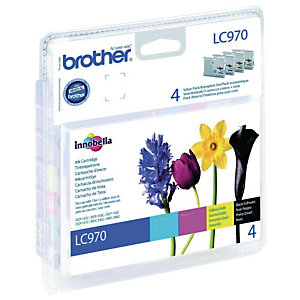 BROTHER LC970VALBP Inktcartridge 4-Pack, zwart, geel, cyaan, magenta
