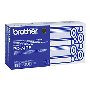 Brother Recharge Transfert thermique - N° PC74RF - Lot de 4 Brother Recharge Transfert thermique - N° PC74RF - Lot de 4