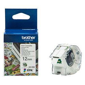 BROTHER Rotolo originale a lunghezza continua per etichette a colori CZ-1002, 12 mm x 5 m BROTHER Rotolo originale a lunghezza continua per etichette a colori CZ-1002, 12 mm x 5 m