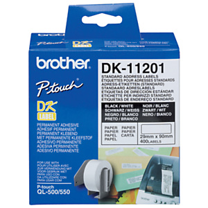 Brother Rouleaux d'étiquettes Brother pour imprimante QL - Adressage - Modèles DK11201 - 29 x 90 mm - 400 étiquettes Brother Rouleaux d'étiquettes Brother pour imprimante QL - Adressage - Modèles DK11201 - 29 x 90 mm - 400 étiquettes