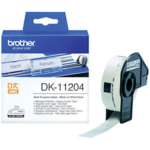Brother Rouleaux d'étiquettes Brother - Multi-usage - Modèles DK11204 - pour imprimante QL - 400 éti
