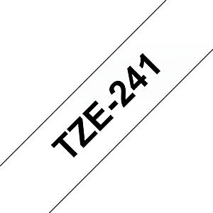 Brother Ruban adhésif d'étiquetage TZe-241, noir sur fond blanc, 18 mm x 8 m