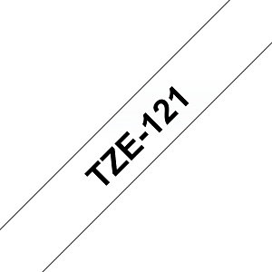 Brother Ruban TZe-121 pour étiqueteuse - 9 mm x 8 m - Noir sur Transparent