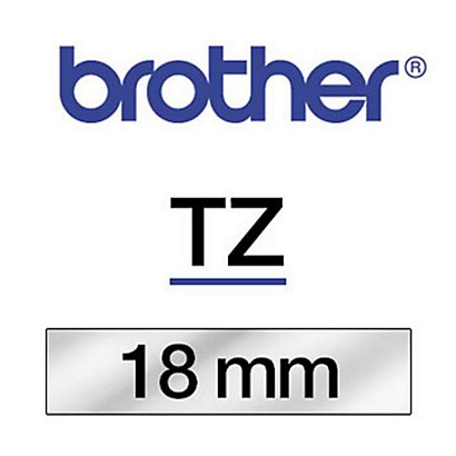 Brother Ruban TZe-141 pour étiqueteuse - 18 mm x 8 m - Noir sur Transparent - 1