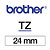 Brother Ruban TZe-251 pour étiqueteuse - 24 mm x 8 m - Noir sur Blanc - 1