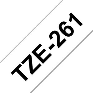 Brother Ruban TZe-261 pour étiqueteuse - 36 mm x 8 m - Noir sur Blanc