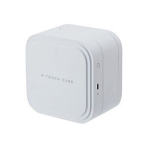 Brother Stampante per etichette Bluetooth ricaricabile per dispositivi mobili o desktop P-Touch Cube Pro, Bianco