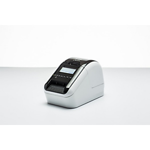 Brother Stampante per etichette QL-820NWB con WiFi, Bluetooth, MFi e LAN, Bianco e nero gloss