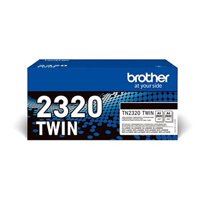 Brother TN-2320, TN247TWIN, Tóner Original, Negro - 1